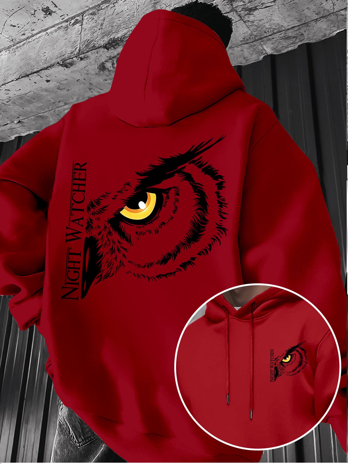 Night owl big eye pattern prin - Fashion Street Night ulasan dan harga