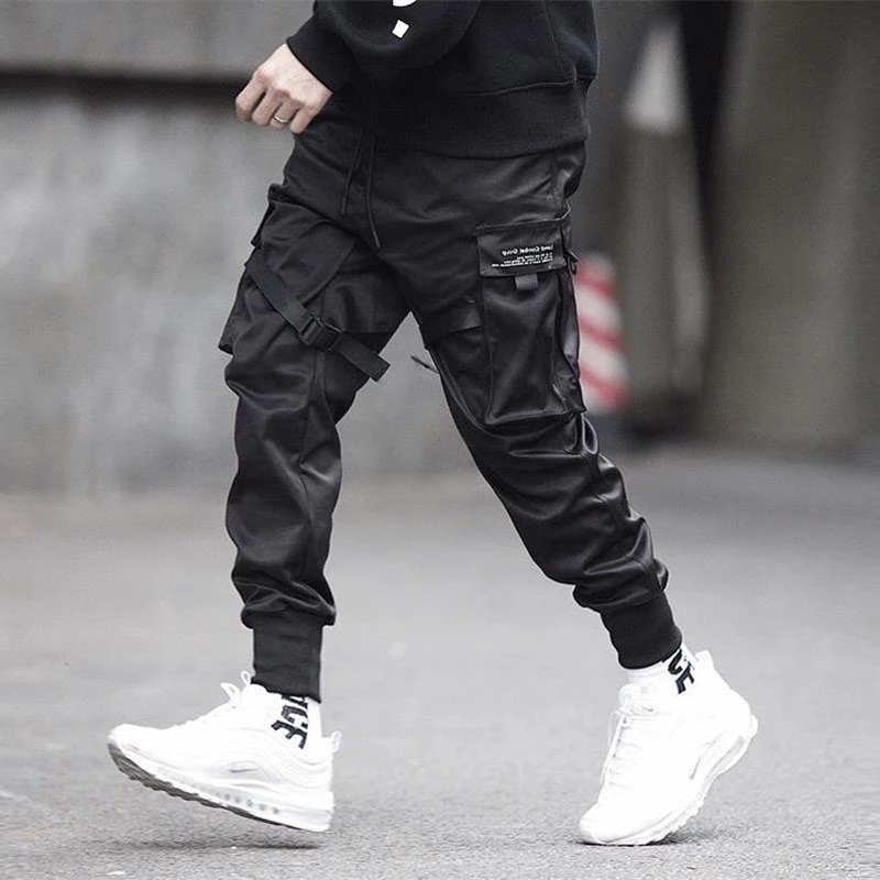 Ribbons Harem Joggers Men Carg - Street Fashion Men 2025 ulasan dan harga