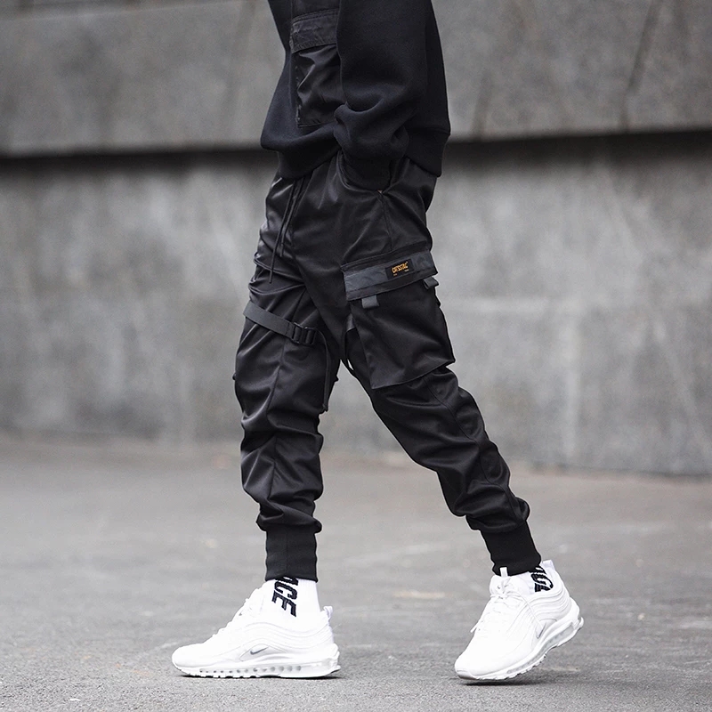 Ribbons Harem Joggers Men Carg - Street Fashion Men 2025 ulasan dan harga